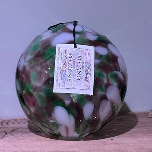 ZORZA Made In Poland Handblown Glass Tabletop Orb Ornament NWTS